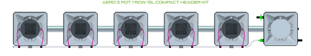 ALIEN Hydroponics AERO 5 Pot 1 Row 15L Compact Header Kit product image 2