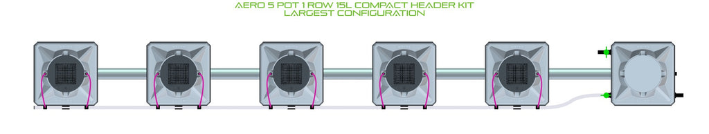 ALIEN Hydroponics AERO 5 Pot 1 Row 15L Compact Header Kit product image 4