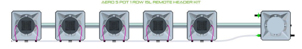 ALIEN Hydroponics AERO 5 Pot 1 Row 15L Remote Header Kit product image 2