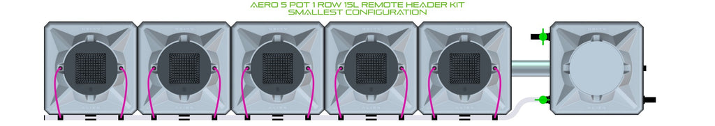 ALIEN Hydroponics AERO 5 Pot 1 Row 15L Remote Header Kit product image 3