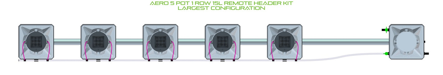 ALIEN Hydroponics AERO 5 Pot 1 Row 15L Remote Header Kit product image 4