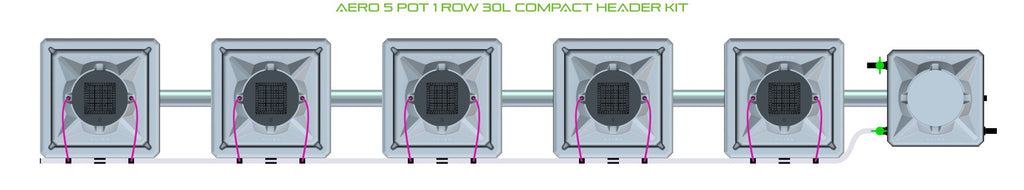ALIEN Hydroponics AERO 5 Pot 1 Row 30L Compact Header Kit product image 2
