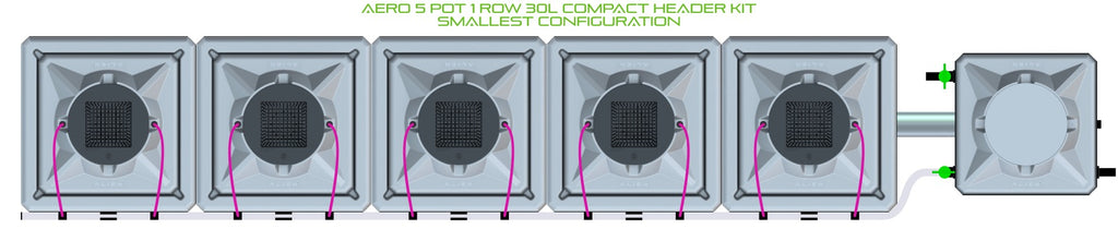ALIEN Hydroponics AERO 5 Pot 1 Row 30L Compact Header Kit product image 3