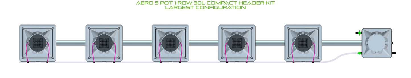 ALIEN Hydroponics AERO 5 Pot 1 Row 30L Compact Header Kit product image 4