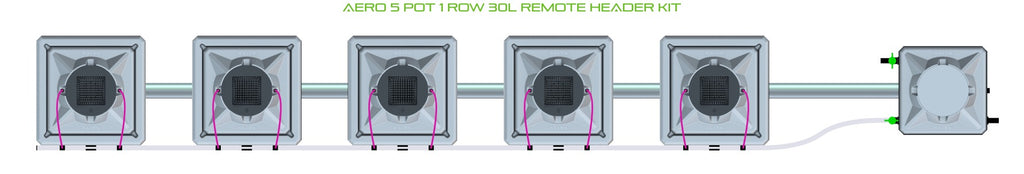 ALIEN Hydroponics AERO 5 Pot 1 Row 30L Remote Header Kit product image 2