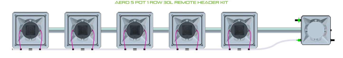 ALIEN Hydroponics AERO 5 Pot 1 Row 30L Remote Header Kit product image 2