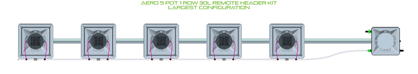 ALIEN Hydroponics AERO 5 Pot 1 Row 30L Remote Header Kit product image 4