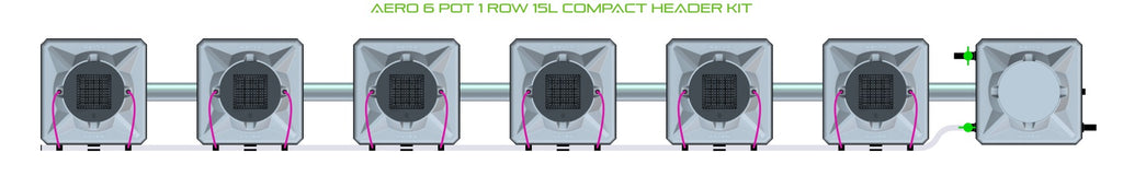 ALIEN Hydroponics AERO 6 Pot 1 Row 15L Compact Header Kit product image 2