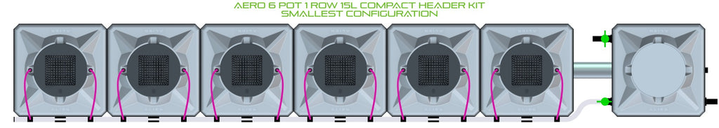 ALIEN Hydroponics AERO 6 Pot 1 Row 15L Compact Header Kit product image 3