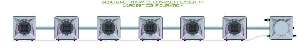 ALIEN Hydroponics AERO 6 Pot 1 Row 15L Compact Header Kit product image 4