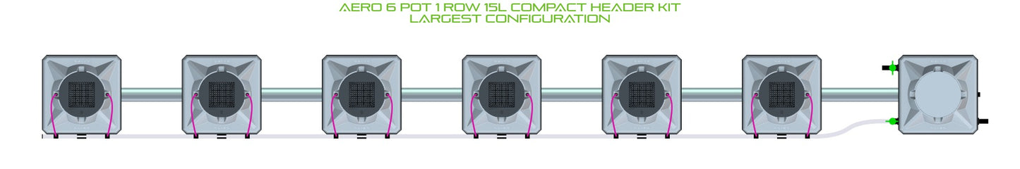 ALIEN Hydroponics AERO 6 Pot 1 Row 15L Compact Header Kit product image 4