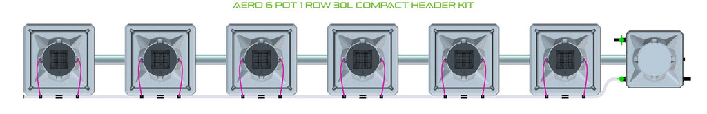 ALIEN Hydroponics AERO 6 Pot 1 Row 30L Compact Header Kit product image 2