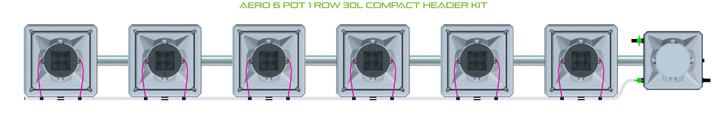 ALIEN Hydroponics AERO 6 Pot 1 Row 30L Compact Header Kit product image 2