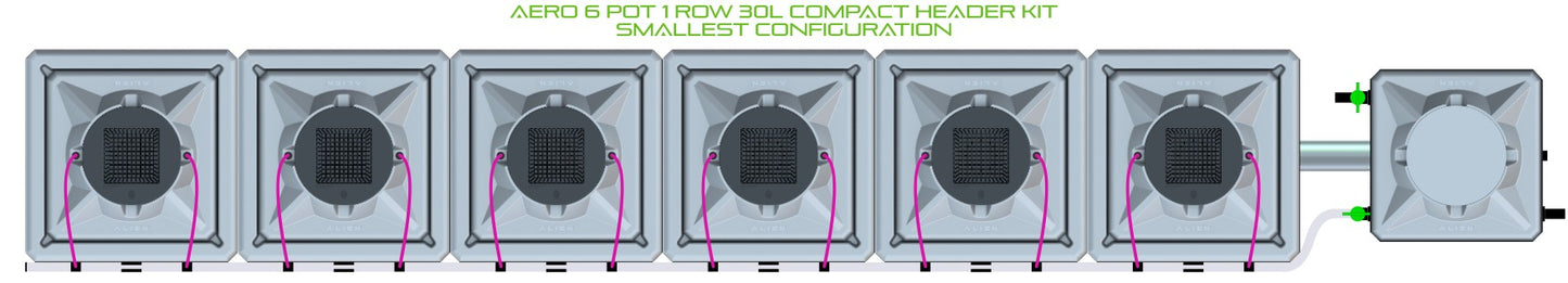 ALIEN Hydroponics AERO 6 Pot 1 Row 30L Compact Header Kit product image 3