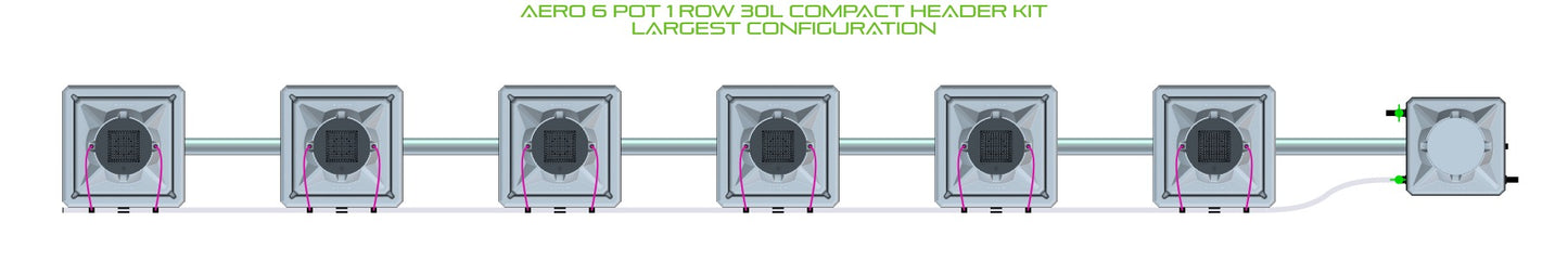 ALIEN Hydroponics AERO 6 Pot 1 Row 30L Compact Header Kit product image 4