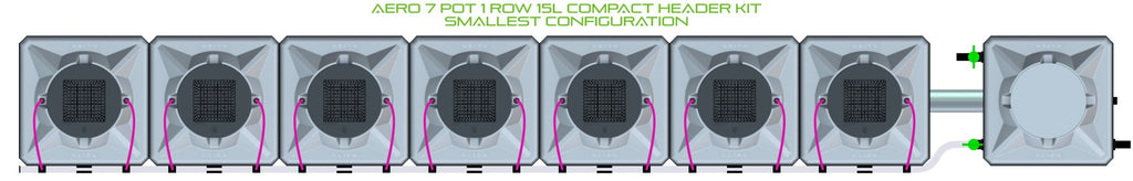 ALIEN Hydroponics AERO 7 Pot 1 Row 15L Compact Header Kit product image 3