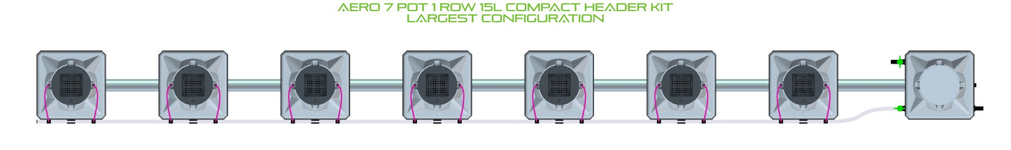 ALIEN Hydroponics AERO 7 Pot 1 Row 15L Compact Header Kit product image 4
