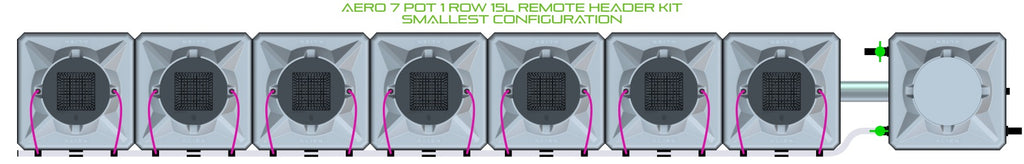 ALIEN Hydroponics AERO 7 Pot 1 Row 15L Remote Header Kit product image 3