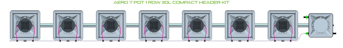 ALIEN Hydroponics AERO 7 Pot 1 Row 30L Compact Header Kit product image 2