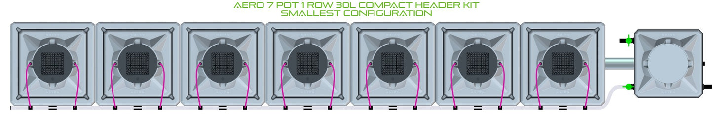 ALIEN Hydroponics AERO 7 Pot 1 Row 30L Compact Header Kit product image 3