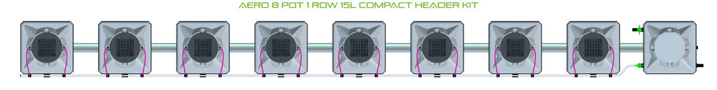 ALIEN Hydroponics AERO 8 Pot 1 Row 15L Compact Header Kit product image 2