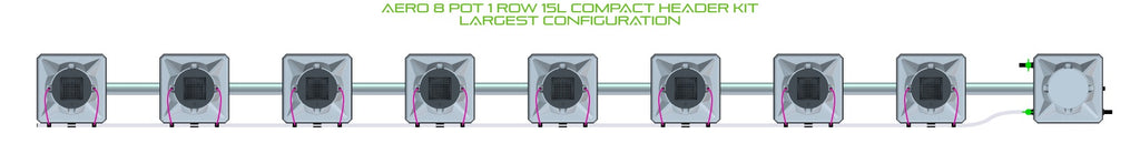 ALIEN Hydroponics AERO 8 Pot 1 Row 15L Compact Header Kit product image 4