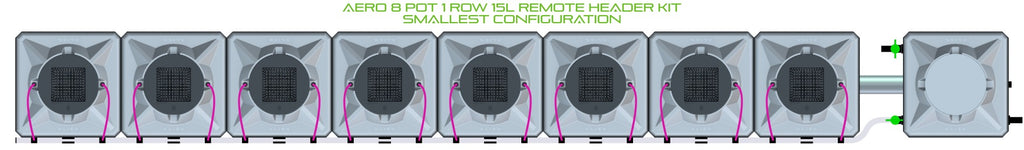 ALIEN Hydroponics AERO 8 Pot 1 Row 15L Remote Header Kit product image 3