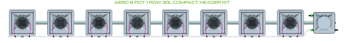ALIEN Hydroponics AERO 8 Pot 1 Row 30L Compact Header Kit product image 2