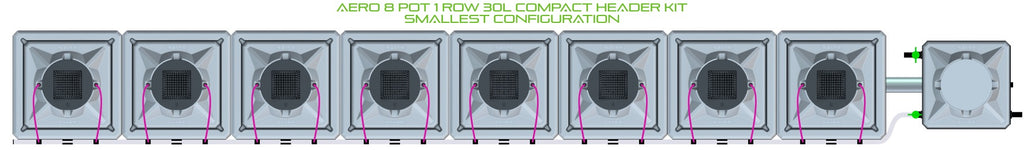ALIEN Hydroponics AERO 8 Pot 1 Row 30L Compact Header Kit product image 3