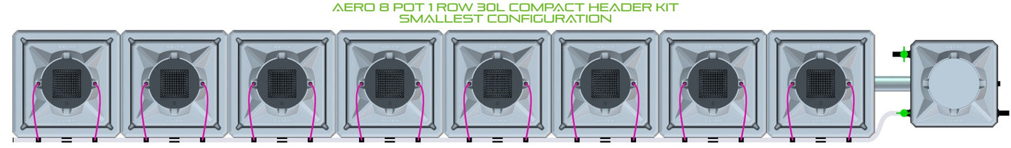 ALIEN Hydroponics AERO 8 Pot 1 Row 30L Compact Header Kit product image 3