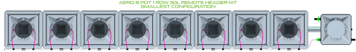 ALIEN Hydroponics AERO 8 Pot 1 Row 30L Remote Header Kit product image 3