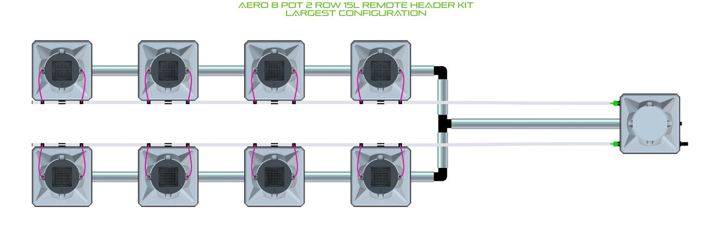 ALIEN Hydroponics AERO 8 Pot 2 Row 15L Remote Header Kit product image 4