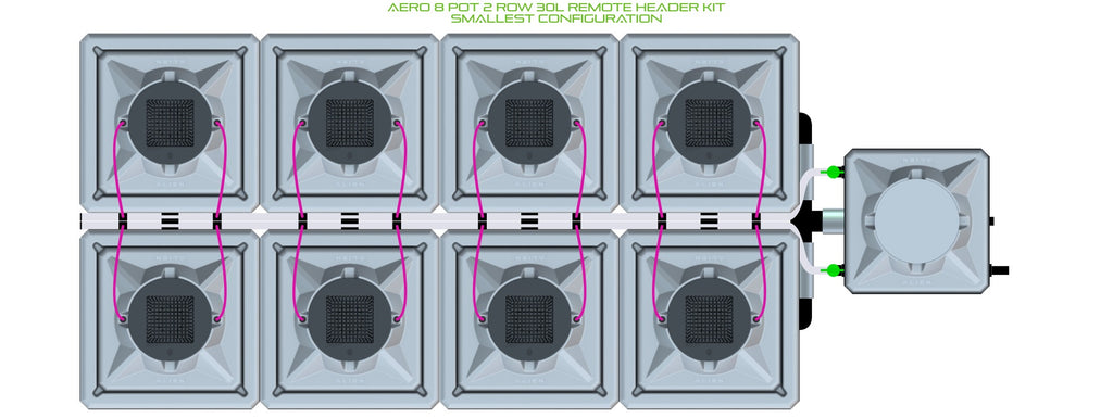 ALIEN Hydroponics AERO 8 Pot 2 Row 30L Remote Header Kit product image 3