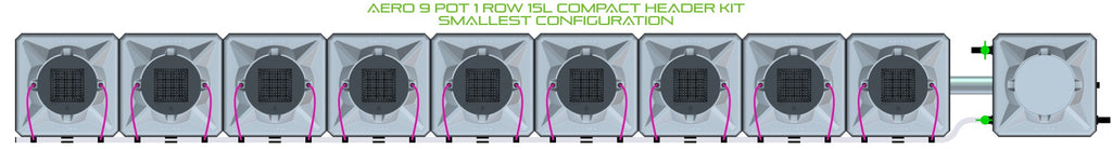 ALIEN Hydroponics AERO 9 Pot 1 Row 15L Compact Header Kit product image 3