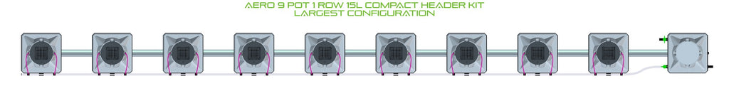 ALIEN Hydroponics AERO 9 Pot 1 Row 15L Compact Header Kit product image 4