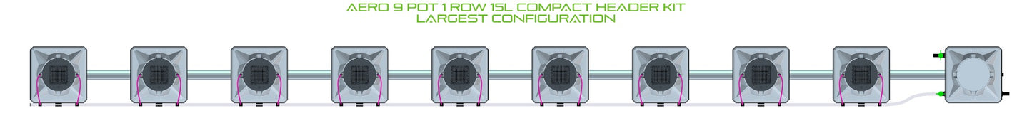 ALIEN Hydroponics AERO 9 Pot 1 Row 15L Compact Header Kit product image 4