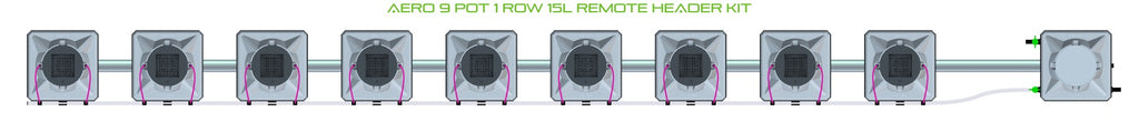 ALIEN Hydroponics AERO 9 Pot 1 Row 15L Remote Header Kit product image 2