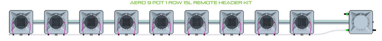ALIEN Hydroponics AERO 9 Pot 1 Row 15L Remote Header Kit product image 2