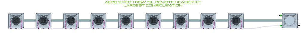 ALIEN Hydroponics AERO 9 Pot 1 Row 15L Remote Header Kit product image 4