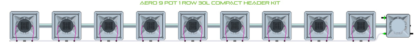 ALIEN Hydroponics AERO 9 Pot 1 Row 30L Compact Header Kit product image 2