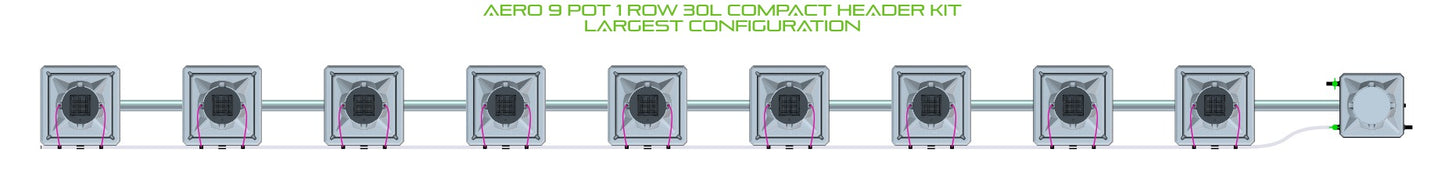 ALIEN Hydroponics AERO 9 Pot 1 Row 30L Compact Header Kit product image 4