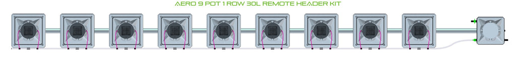ALIEN Hydroponics AERO 9 Pot 1 Row 30L Remote Header Kit product image 2