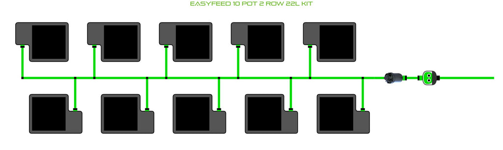 ALIEN Hydroponics EasyFeed 10 Pot 2 Row 22L Kit product image 1