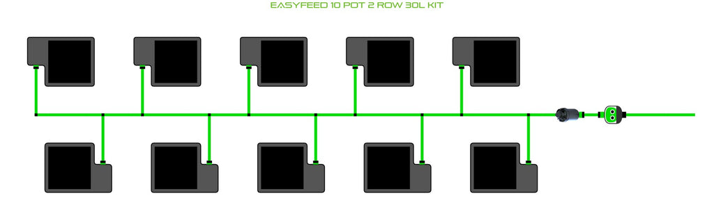 ALIEN Hydroponics EasyFeed 10 Pot 2 Row 30L Kit product image 1