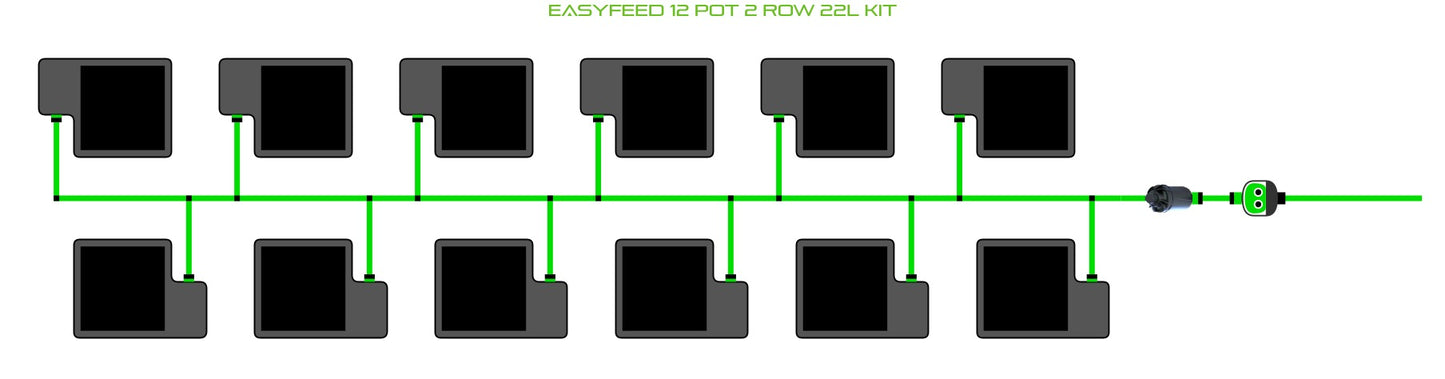 ALIEN Hydroponics EasyFeed 12 Pot 2 Row 22L Kit product image 1