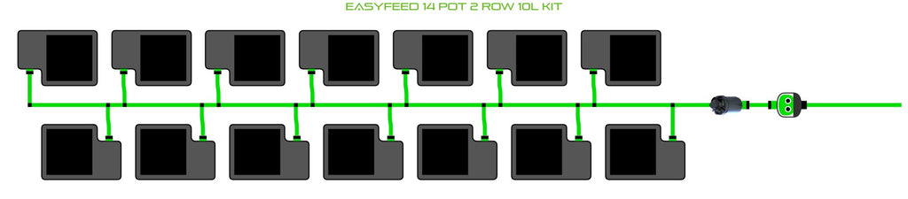 ALIEN Hydroponics EasyFeed 14 Pot 2 Row 10L Kit product image 1