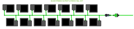 ALIEN Hydroponics EasyFeed 14 Pot 2 Row 10L Kit product image 1