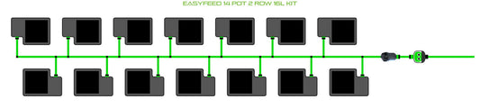 ALIEN Hydroponics EasyFeed 14 Pot 2 Row 16L Kit product image 1