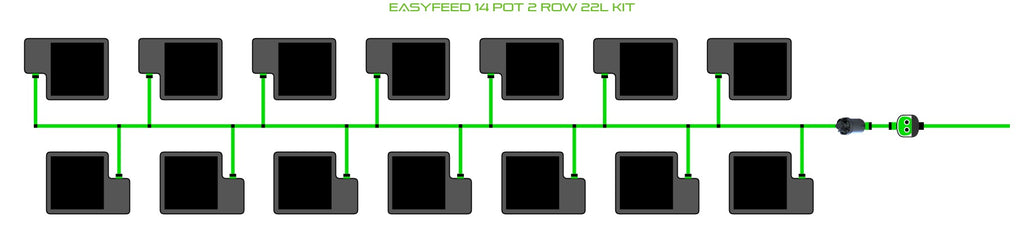ALIEN Hydroponics EasyFeed 14 Pot 2 Row 22L Kit product image 1