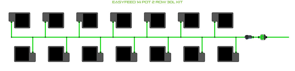ALIEN Hydroponics EasyFeed 14 Pot 2 Row 30L Kit product image 1